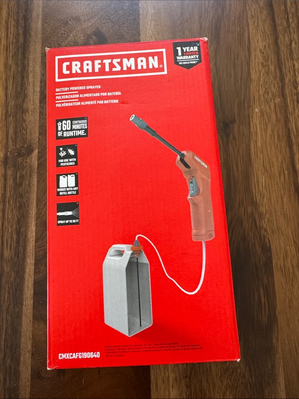 Craftsman Red and Gray Battery Powered Sprayer